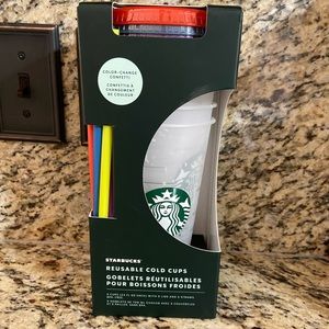 Starbucks color changing reusable cold cups set